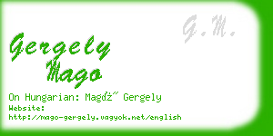 gergely mago business card